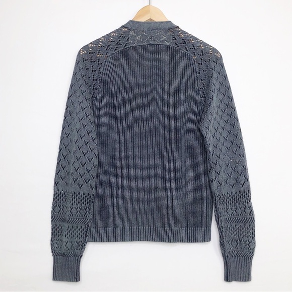 Sundance gray ribbed button cardigan - Picture 2 of 14